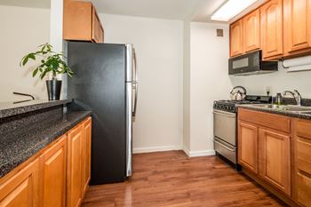 Kitchen with stove top oven